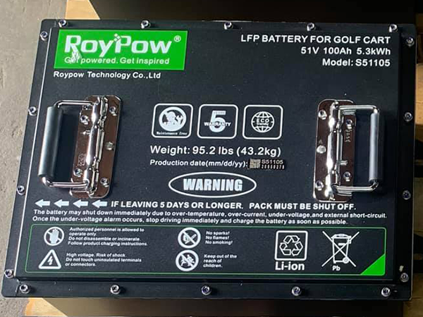 lithium ion battery golf cart, 48v lithium battery pack 100ah